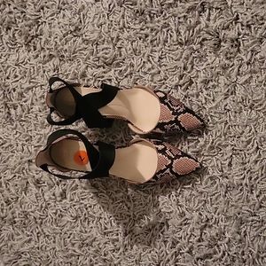 Cole Haan. Faux snake print heeled shoes. Size 7